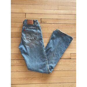 Vintage Y2K Women's Levis 525 Flare Downtowner Bootcut Jeans Size 6 USA Fabric